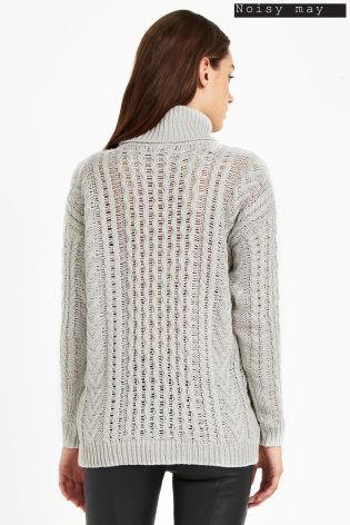 Noisy May Long Sleeve Roll Neck Knit Top